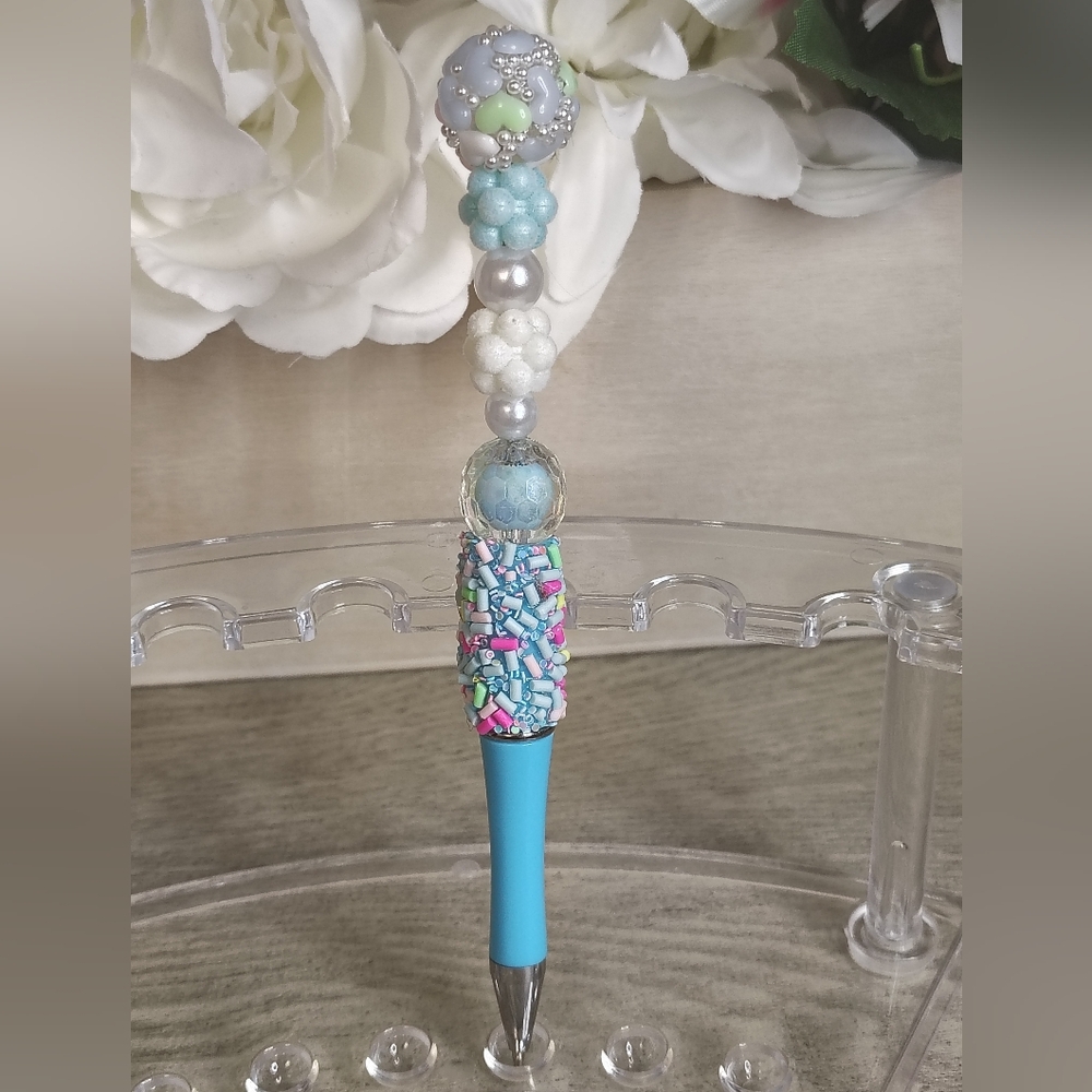 Colorful Beaded Pen with Unique Design